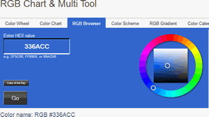 RGB Chart & Color Scheme Generator Tool